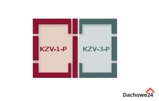 Kołnierz do blachy panelowej FAKRO KBV-PT Thermo B2/1, dwa okna obok siebie