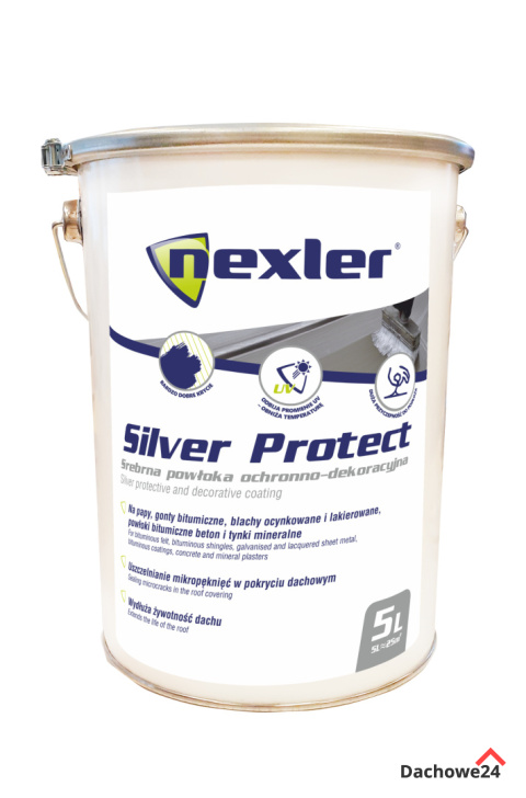 Srebrzanka do powierzchni dachowych Nexler Silver Protect 5 l.