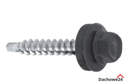 Wkręty farmerskie samowiercące z podkładką EPDM ocynkowane 4,8 x 35mm (wiaderko 500szt)