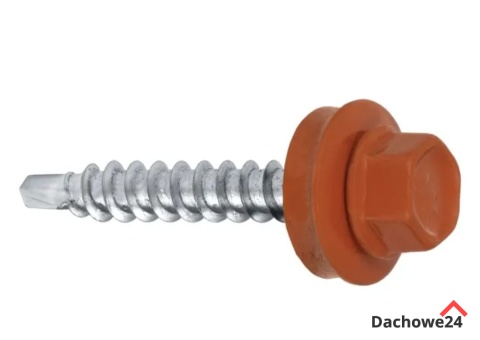 Wkręty farmerskie samowiercące z podkładką EPDM ocynkowane 4,8 x 35mm (wiaderko 500szt) Wkręty farmerskie samowiercące z podkładką EPDM ocynkowane 4,8 x 35mm (wiaderko 500szt)