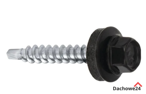 Wkręty farmerskie samowiercące z podkładką EPDM ocynkowane 4,8 x 35mm (wiaderko 500szt) Wkręty farmerskie samowiercące z podkładką EPDM ocynkowane 4,8 x 35mm (wiaderko 500szt)