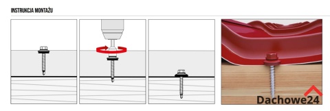 Wkręty farmerskie samowiercące z podkładką EPDM ocynkowane 4,8 x 35mm (wiaderko 500szt) Wkręty farmerskie samowiercące z podkładką EPDM ocynkowane 4,8 x 35mm (wiaderko 500szt)
