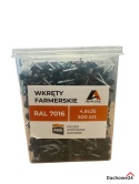 Wkręty farmerskie samowiercące z podkładką EPDM ocynkowane 4,8 x 35mm (wiaderko 500szt)