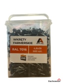 Wkręty farmerskie samowiercące z podkładką EPDM ocynkowane 4,8 x 35mm (wiaderko 500szt)