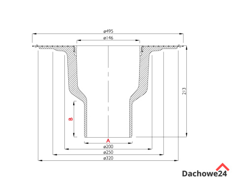 Wpust dachowy pionowy SITA TRENDY Ø110 Wpust dachowy pionowy SITA TRENDY Ø110
