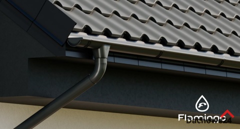 Rynna dachowa stalowa Ø125 mm Flamingo Budmat 3m