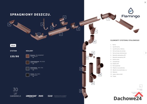 Trójnik 60° rury spustowej Ø90 mm Flamingo Budmat