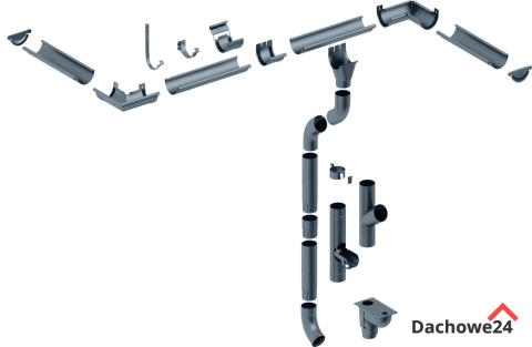 Trójnik 60° rury spustowej Ø90 mm Flamingo Budmat