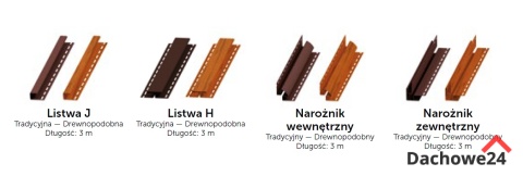 Podsufitka PVC BUDMAT AVALINE listwa typu H drewnopodobna 3mb.