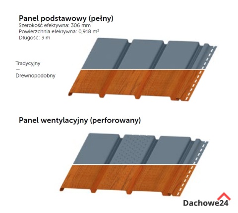 Podsufitka PVC BUDMAT AVALINE panel podstawowy drewnopodobny pełny 3mb.