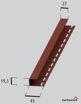 Podsufitka PVC BUDMAT AVALINE listwa typu J drewnopodobna 3mb.